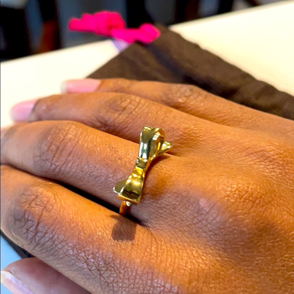 Kate Spade Love Notes Bow Ring - size 7
